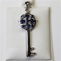 $200, S.Silver Sapphire Pendant