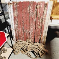 Vintage Barn Door & Rope