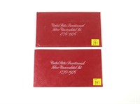 2- 1976 three-piece Bicentennial Mint sets,