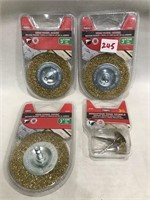 Wire Cup & Wheel Brush, 4pc.