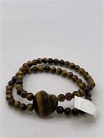 TIGERS EYE STONE HEART BRACELET