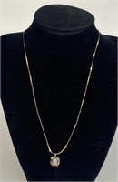 Avon Gold-tone necklace with opal pendant