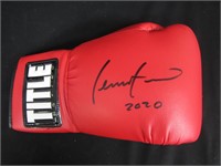 LENNOX LEWIS SIGNED TITLE BOXING GLOVE COA