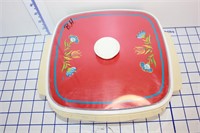 VINTAGE YELLOW RIBBON HOT/COLD INSULATED DISH
