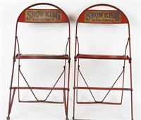 2- SNOW KING BAKING POWDER ADVERTISING CHAIRS