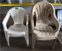 Plastic Lawn Chairs, 36-50in, 5 total
