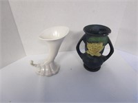 Roseville pottery; blue 1 has a chip; see photo