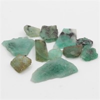 CERT 17.85ct Rough Emerald Gemstones Lot GLI