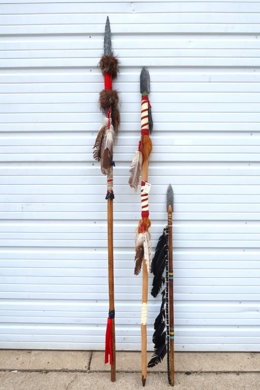 ARTISAN MADE NATIVE AMERICAN SPEARS