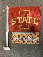 IOWA STATE FLAG & METAL SIGN