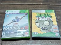 Lot of 2 Xbox 360 Games Madden 16 Plants Zombies