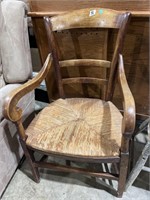 Rush bottom arm chair