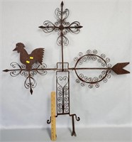 Country Decor Iron Rooster Weathervane