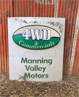 Manning Valley Motors 4WD sign