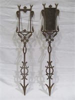 Pair of Victorian iron stakes