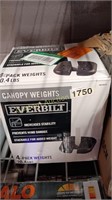 4 PK WEIGHTS 20.4 LBS FOR CANOPY