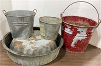 Galvanized Buckets & Feed Pans