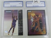 2 Kobe Bryant Trading Cards, Graded GEM VT 10 Ea.