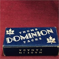 Box Of Dominion Thumb Tacks (Vintage)