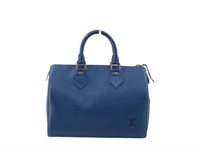 Louis Vuitton Toledo Blue Epi Speedy 25 Hand Bag