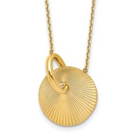 14 Kt-Fancy Modern Design Circle Necklace