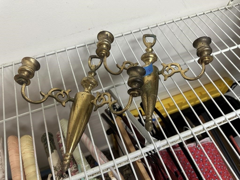 Pair of Brass Sconce