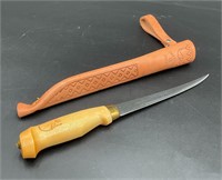 J. Marttini Finland Vintage Fillet Knife & Sheath