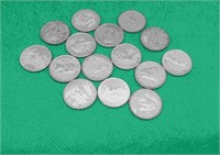 15x SILVER Canada 10 Cent Dimes 1950-60's Coins