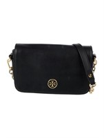 Tory Burch Blk Gold-tone Chain-link Crossbody Bag