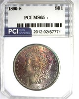 1890-S Morgan MS65+ LISTS $1250