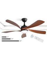 CACI Mall 52" Ceiling Fans with Lights, Low Profil