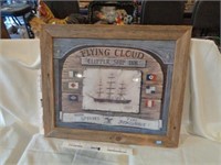 Framed Nautical Print in Rustic Frame