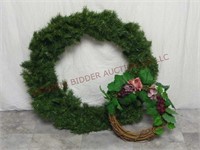 24" Artificial Wreath & 12" Grapevine Wreath