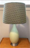 Mod Style Glass & Metal Lamp with Shade