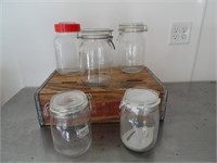 Glass jars (wooden box NOT included)