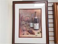 Framed Wine Themed Print