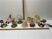 Lot of vintage table lamps- see pictures