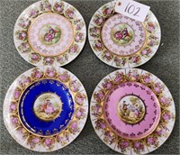 (4) Ornate Karlsburg Portrait Plates