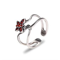 925 Sterling Silver Zircon Butterfly Ring