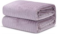 Hugs Living Fleece Queen Blanket, Lavender