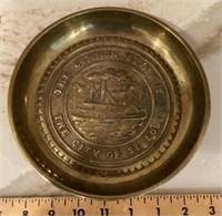 Seal of St. Louis brass ashtray