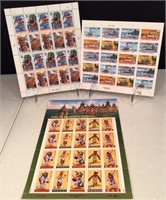 (3) 1995 U.S. Stamp Sheets