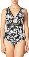 Tommy Hilfiger Womens Floral Print One Piece Plung