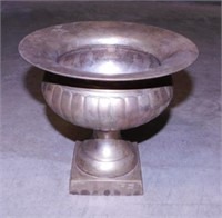 Brass urn, 7" tall - Brass hand held candlestick,