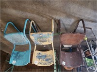 3 Vintage Metal Chairs