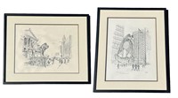 Two MCM HARRY BLOOMDAHL City of Chicago Prints