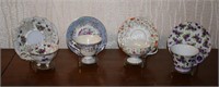 (D1) Lot of 4 Cups & Saucers w/ Stands