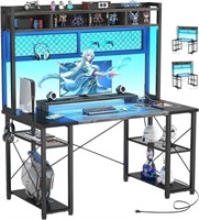 Armocity 2024 Upgrade Gaming Desk With Hutch, 48''