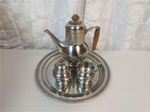 Oneida Tea Set - Tray, Teapot, Creamer