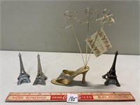 SLIPPER POSTCARD HOLDER WITH EIFFEL TOWER SOUVENIR